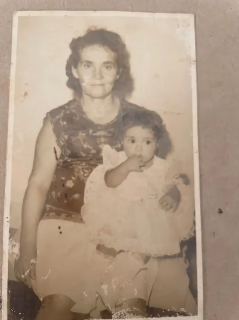 Foto desbotada antes